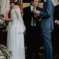 Bohemian Plus Size Lace Wedding Dresses With Long Sleeves Off The Shoulder Beach Bridal Gowns A Line Floor Length Boho Vestido De Novia - Thumbnail 2