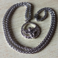 Punkrock Angel Cupid Silver Necklace God Of Love For Women And Men Unique Amazing - Thumbnail 3