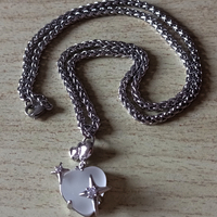 Punk Cute Tiny Heart Galaxy Studded Zircon Gems Silver Necklace Y2K Streetwear Handmade For Women And Men Unique Amazing - Thumbnail 1