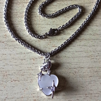 Punk Cute Tiny Heart Galaxy Studded Zircon Gems Silver Necklace Y2K Streetwear Handmade For Women And Men Unique Amazing - Thumbnail 2