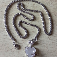 Punk Cute Tiny Heart Galaxy Studded Zircon Gems Silver Necklace Y2K Streetwear Handmade For Women And Men Unique Amazing - Thumbnail 3