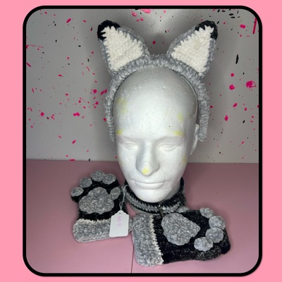 Crochet fox ear sets 