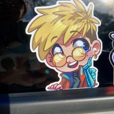 Vash peeker sticker 