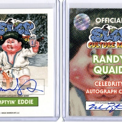 Emptyin' eddie slop culture kids randy quaid - celebrity auto card