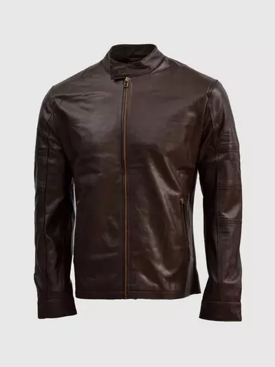 BROWN LEATHER JACKET
