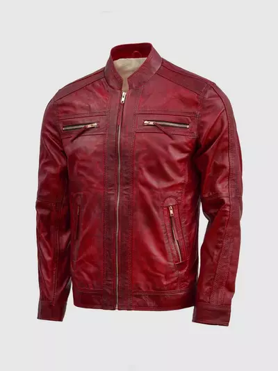 WAXED BURGUNDY JACKET
