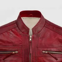WAXED BURGUNDY JACKET - Thumbnail 2