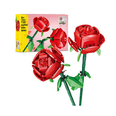 Flower minifigures action figures building block diy custom building brick 