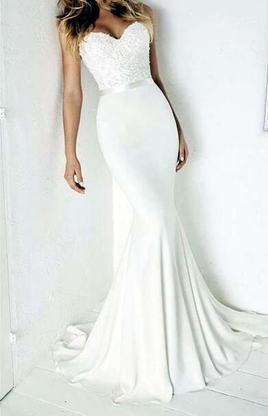 Mermaid Sweetheart Long Prom Dress With Lace