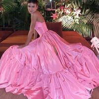 Elegant Sexy Pink Split Prom Dress Women Dresses  - Thumbnail 3