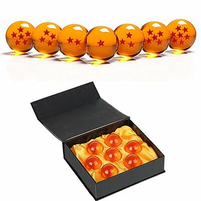7pcs in box 27 mm in diameter toys collectible medium crystal glass stars balls dragon ball