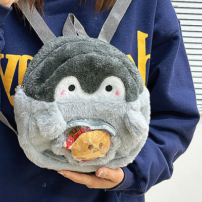 Cute penguin plush backpack