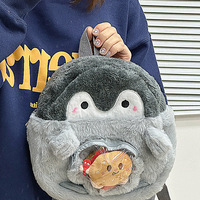 Cute Penguin Plush Backpack - Thumbnail 2
