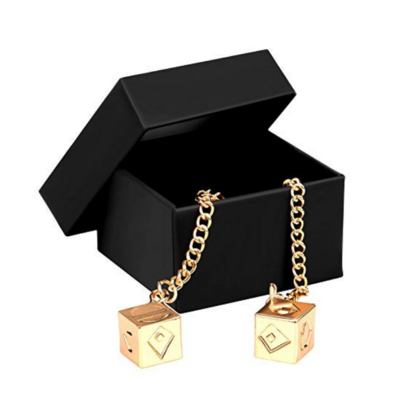 Men's han solo lucky dice, prop cosplay costumes replica accessories, star wars jewelry merchandise gold