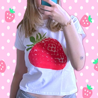 Strawberry baby tee