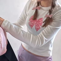 PINK RIBBON LONG SLEEVE TEE - Thumbnail 1
