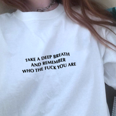 Free shipping-take a deep breath tee - Thumbnail 3