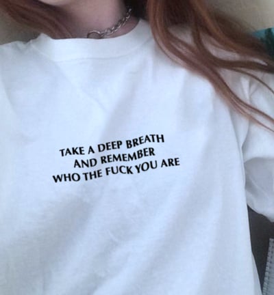 Free Shipping-TAKE A DEEP BREATH TEE