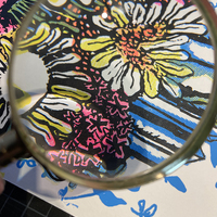 Flower Crystal Skull Screenprint - Thumbnail 2