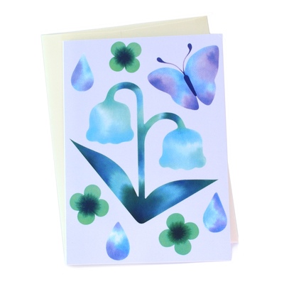 frosted garden greeting card 