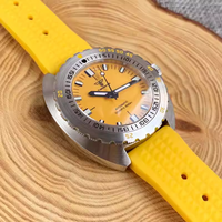 Tandorio Mens diving watches 42mm yellow dial 120 clicks 20bar luminous causal business wristwatch T208 - Thumbnail 6