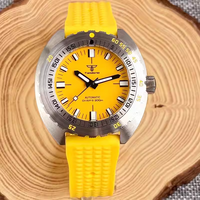 Tandorio Mens diving watches 42mm yellow dial 120 clicks 20bar luminous causal business wristwatch T208 - Thumbnail 3