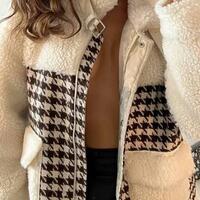 Women'S Contrasting Colors Spliced Long Sleeved Jacket - Thumbnail 1