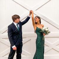 Sexy Green Sequin Long Prom Dresses With Slit - Thumbnail 2