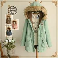 New plush solid color warm cotton jacket - Thumbnail 4