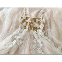 Wedding Dresses Bridal Gown with 3D Flowers - Thumbnail 4