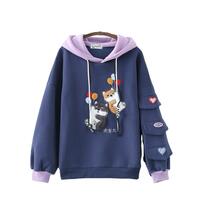 Cute dog embroidered hoodie - Thumbnail 7