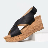 Large size Wedge women's sandals - Thumbnail 2