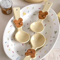 Cute heart bear cute rice spoon spoon oatmeal dessert spoon yogurt spoon - Thumbnail 2