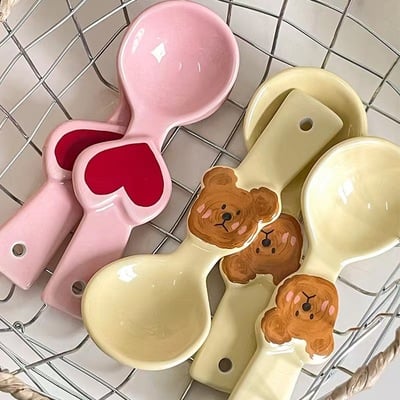 Cute heart bear cute rice spoon spoon oatmeal dessert spoon yogurt spoon