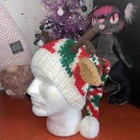 Crochet deer elf hat  - Thumbnail 1