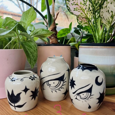 Handmade ceramic vases