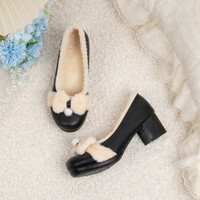 Original cute bow candy leather shoes - Thumbnail 5