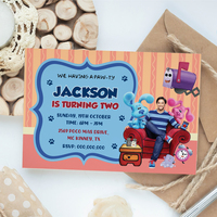 Blue's Clues Birthday Invitation, Paw-Ty Birthday Invitation Canva Editable - Thumbnail 1