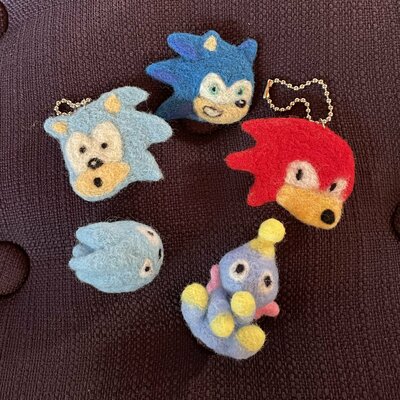 Sonic keychains/sculptures