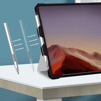 Black Leather Surface Pro 11 10 9 Cover With Stand SPC07 - Thumbnail 3