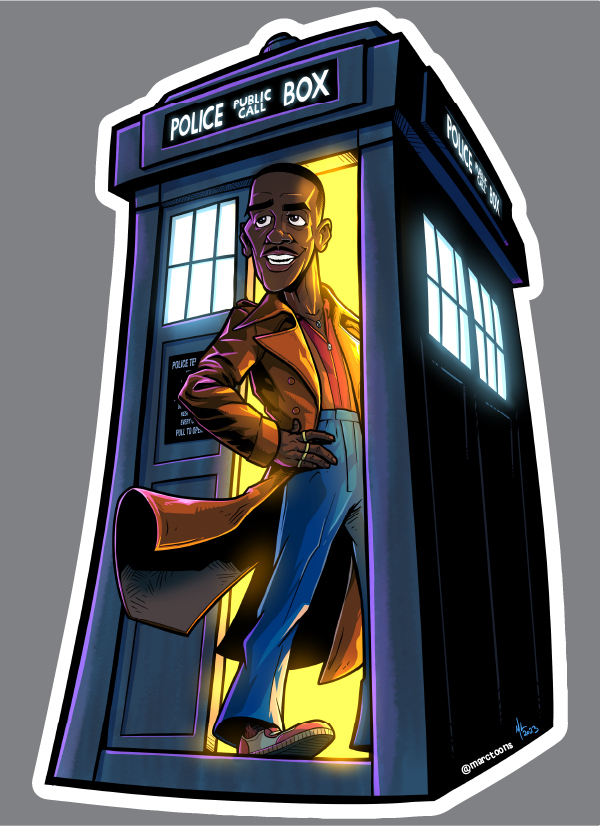 Doctor Who 15th Doctor vinyl sticker