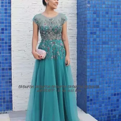 Luxury mother of the bride dresses for wedding evening gowns cap short sleeve sexy illusion belly formal celebrity gowns