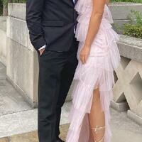 Halter Floor-Length Tulle Prom Dress With Layers - Thumbnail 1