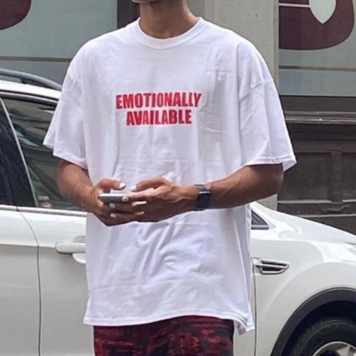 Free shipping-emotionally available tee - Thumbnail 2