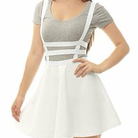 Hollow grid A -line strap skirt - Thumbnail 1