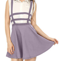 Hollow grid A -line strap skirt - Thumbnail 2