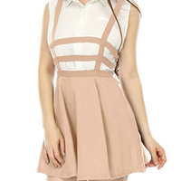 Hollow grid A -line strap skirt - Thumbnail 4