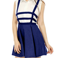 Hollow grid A -line strap skirt - Thumbnail 6