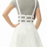 Hollow grid A -line strap skirt - Thumbnail 8