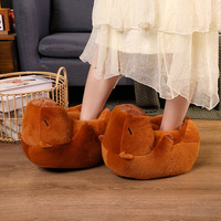 Cute Capybara Plush Warm Slippers - Thumbnail 1
